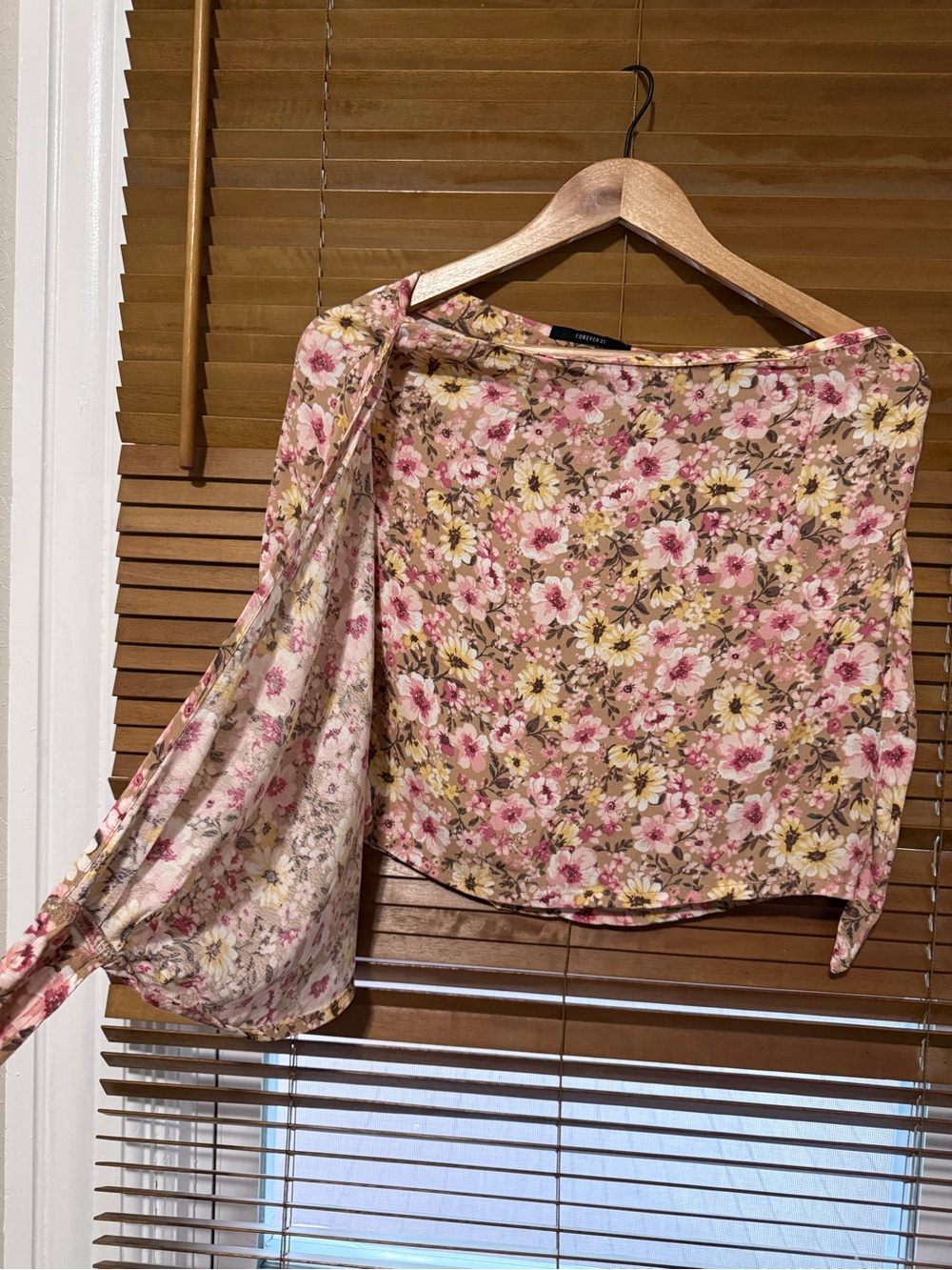 Floral Mini Skirt in Pink and Cream - Women's Summer Skirt
